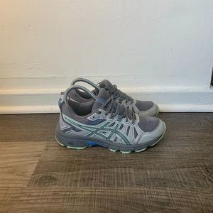 Asics Womens Gel Venture 7 Gray Lace Up Low Top Sneaker Shoes Size US 6.5